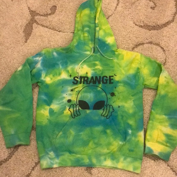 Tie dye alien hoodie Clearance